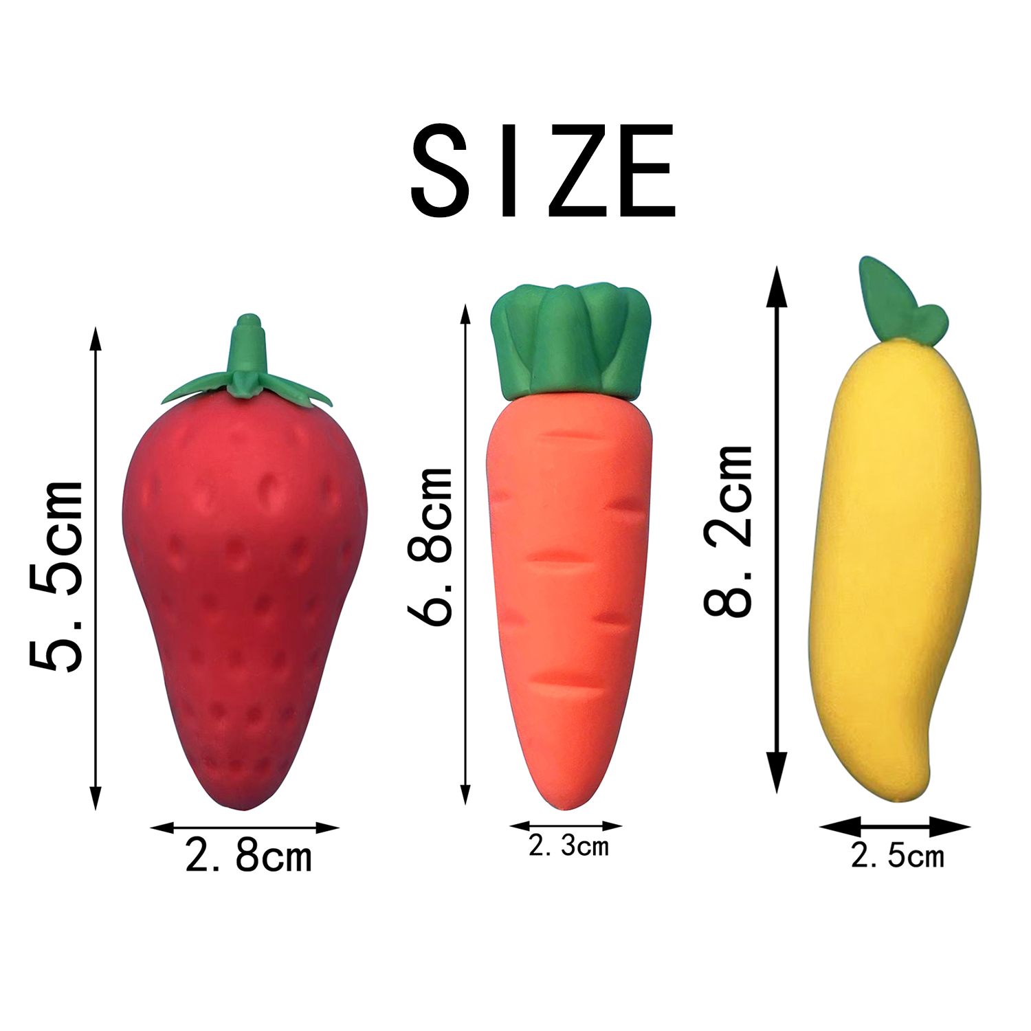 Wholesale Student Creative Less Crumbs Cute Cartoon Food Erasers in Bulk Portable Children's Gift Carrot Eraser for School